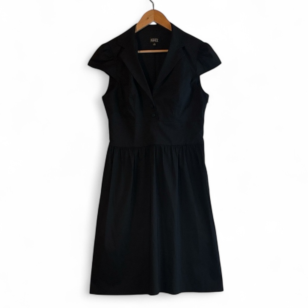 Vintage Adrianna Papell V-neck Cap Sleeve Black Women's Dress Size 10